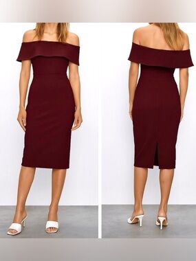 Babaton Ruslan Dress - Raspberry colour